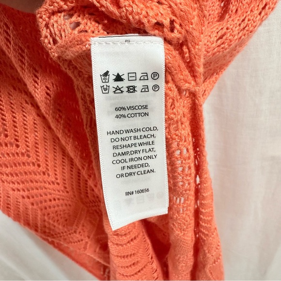Joie NWT Peach Crochet Knit Coverup Maxi Dress - Picture 7 of 7